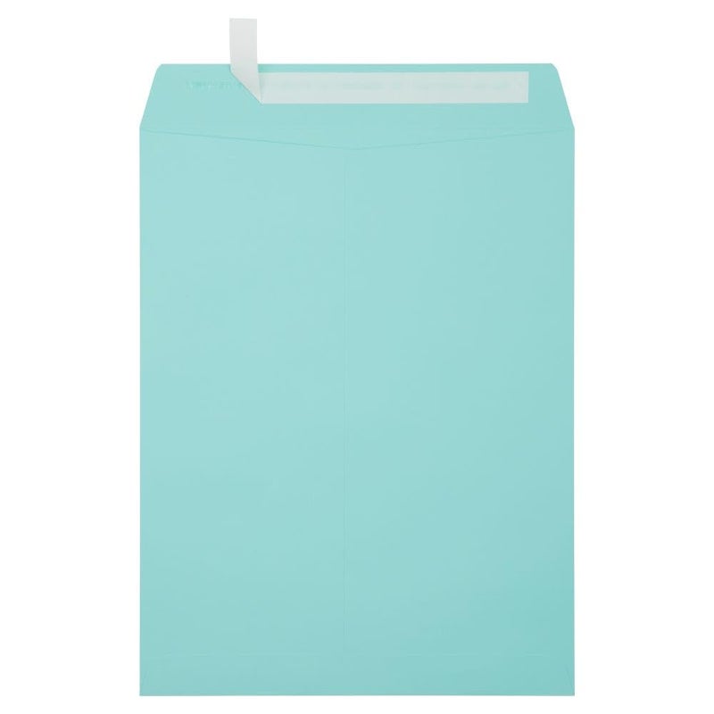 LUXPaper 10 x 13 Open End Envelopes | Peel & Press | Seafoam Blue | 80lb. Text | 50 Qty - Image 1
